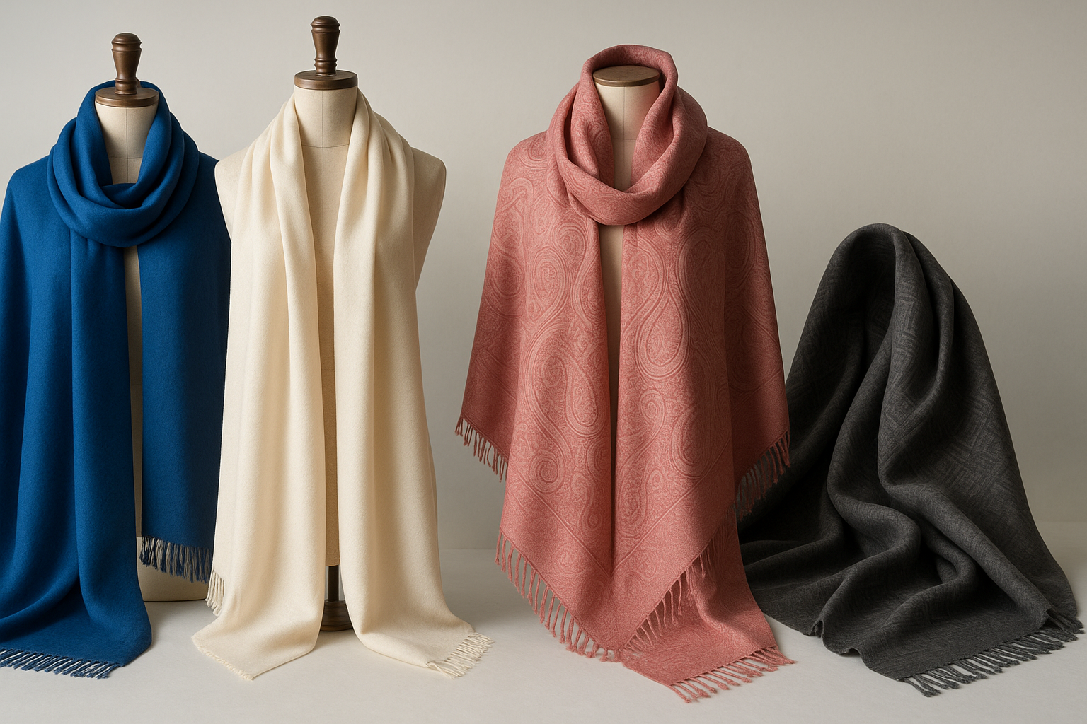 kindly generate image without any text and give some different shawl 